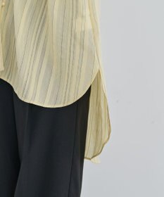 Green Parks ドロストネックシアーストライプチュニック