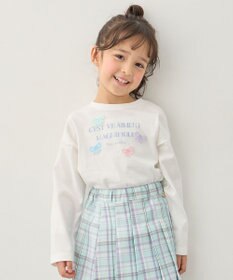 ANY KIDS 【綿100%】ロゴプリント 長袖Tシャツ