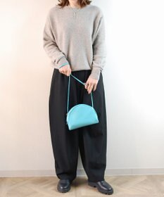 blancle シュリンクレザー ハーフサークルショルダー