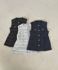 Feroux 【洗える】ラメツイード ジレ