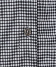 J.PRESS LADIES 【洗える】バイカラーギンガム&ストライプ ブラウス