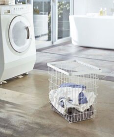 tower ランドリーワゴン+バスケット タワー ホワイト
