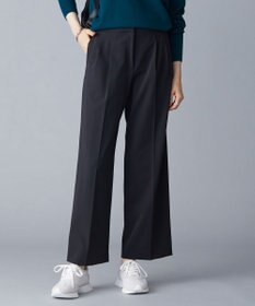 ICB 【洗える】T/Rドライギャバ  ワイドストレートパンツ