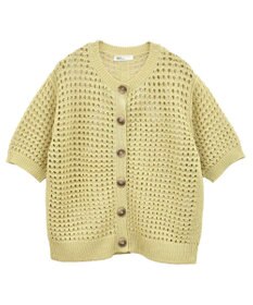 CRAFT STANDARD BOUTIQUE ハーフスリーブメッシュニットカーディガン