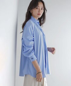 組曲 S 【加藤ローサさん着用 / 前後着用可】コットンタッチシャーティング刺繍入り ブラウス