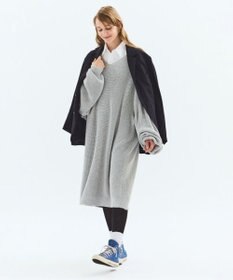 LENO V NECK ONEPIECE　Vネックニットワンピース