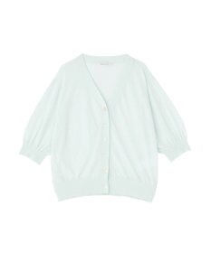 AMERICAN HOLIC 5分袖シアーVネックニットカーディガン