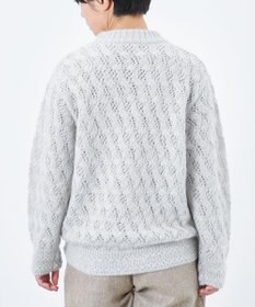 muuc 〈高品質シルク＆アンゴラモヘア〉模様編み ボトルネックセーター