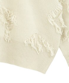 YECCA VECCA スター柄フリンジルーズニット