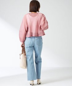 ANY SIS 【洗える】シアーランタンスリーブ カーディガン