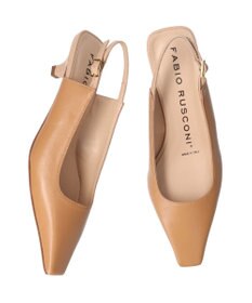 INTER-CHAUSSURES 【FABIO RUSCONI】スクエアトウバックバンドパンプス