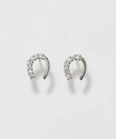 Phoebe 〈金属アレルギー対応〉グロッシーミニホースシューピアス　シルバー　ステンレス/馬蹄/蹄鉄/ラッキーモチーフ/ギフト/プレゼント