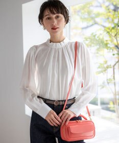 23区 【先行予約】TRオーガンジー 2WAY ボウタイブラウス