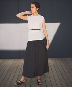 自由区 【カタログ掲載・洗える】フリンジディテールノースリーブ カットソー