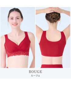 BRADELIS New York 【BRADELIS NewYork peace】綿混キャッチャーカップレースブラ25  ノンワイヤー 補正下着 補整 谷間メイク