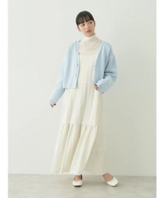 earth music&ecology バイカラースポンディッシュカーディガン