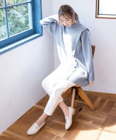 Tiaclasse L 【洗える】1枚でもレイヤード効果のあるサイドボタンチュニック