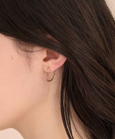 Phoebe 〈痛くないシリーズ/金属アレルギー対応〉ファインスレッドフープライトフィットイヤリング シンプル/フープイヤリング/細い