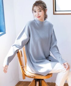 Tiaclasse L 【洗える】1枚でもレイヤード効果のあるサイドボタンチュニック