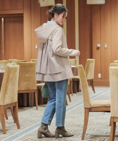 Tiaclasse 【洗える】異素材ドッキングフーディー