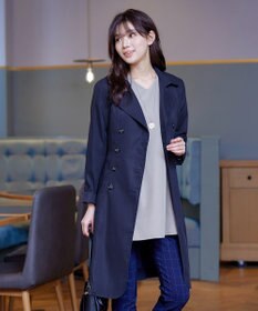 Tiaclasse 【ダブルストレッチ・洗える】バックベルトチュニックブラウス