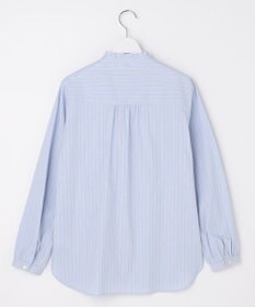 J.PRESS LADIES S BEZコットンナイロン ストライプ フリル襟 ブラウス