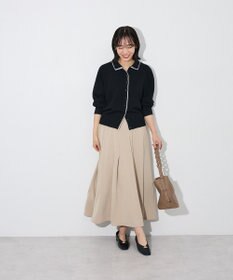 Green Parks ここちニット衿付き配色プルオーバー