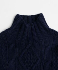 LENO ARAN ONEPIECE　アラン柄ニットワンピース