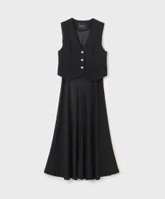 GRACE CONTINENTAL サテンコンビジレワンピース