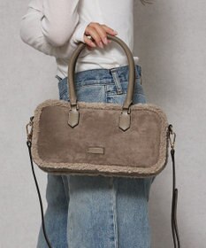 style code 【Ungrid/アングリッド】　ムートンタッチ　スクエアワイドボストンバッグ