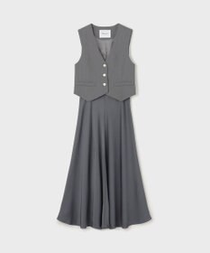 GRACE CONTINENTAL サテンコンビジレワンピース