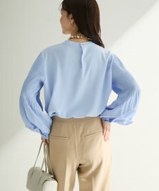 Green Parks Ｏ．袖プリーツブラウス