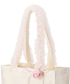 Maison de FLEUR チュールハンドルローズスクエアトートバッグ