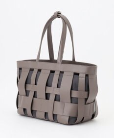 Y'SACCS 【リサイクルレザー】メッシュかごバッグ　large