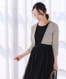 Tiaclasse 【UVカット・吸水速乾】 “きれい見え” カットソーストレートボレロ