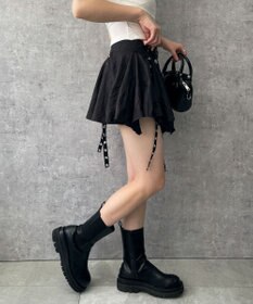 WEGO ベルト付きフリルアイレットスカート