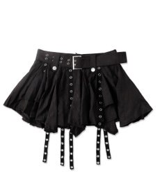 WEGO ベルト付きフリルアイレットスカート