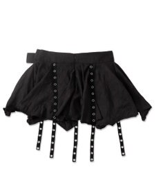 WEGO ベルト付きフリルアイレットスカート