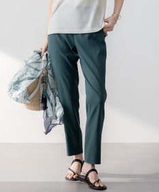 23区 【洗える】リネンレーヨンストレッチ テーパード パンツ