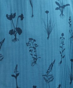 muuc 【ゆったりシルエットで涼しく上品】植物の影絵プリント ワンピースドレス