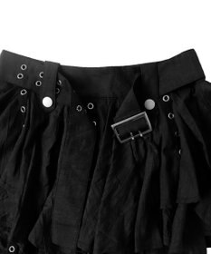 WEGO ベルト付きフリルアイレットスカート