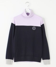 23区GOLF 【WOMEN】【ウォッシャブル】カラーブロックモックネック ニット