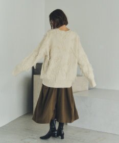 YECCA VECCA スター柄フリンジルーズニット