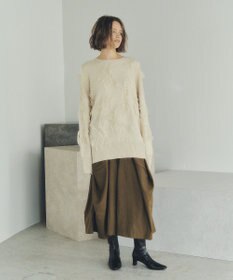 YECCA VECCA スター柄フリンジルーズニット