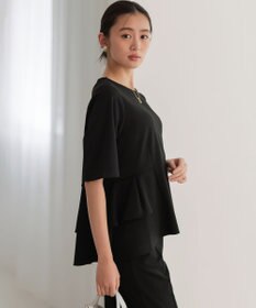 組曲 【WEB限定】ジョーゼットジャージー ティアード ブラウス