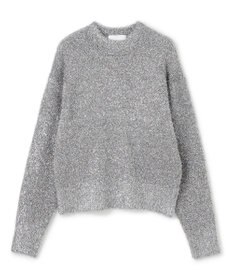 BEIGE， 【洗える】MARRONNIERS / ラメテープヤーンクルーネックニット