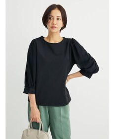 Green Parks 袖異素材使いリップルプルオーバー