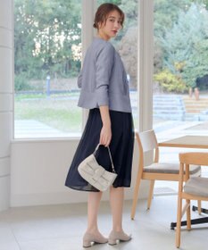 Tiaclasse L ピンタックノーカラージャケット