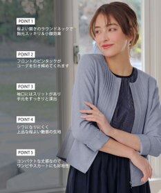 Tiaclasse L ピンタックノーカラージャケット