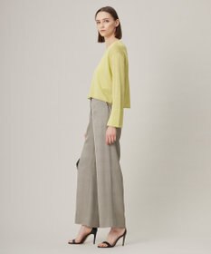 ICB 【洗える】 リネンレーヨンハイゲージ クロップドプルオーバー